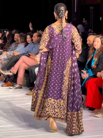 HARIS SHAKEEL PURPLE CHIFFON DRESS