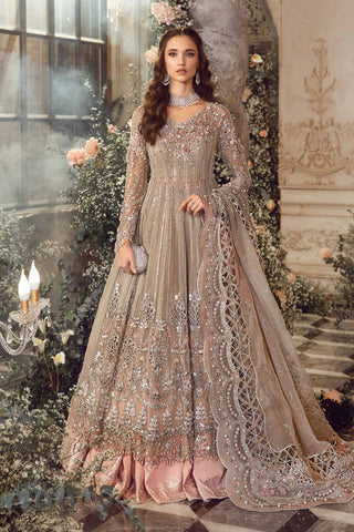 Maria b Unstitched Mbroidered | Grey BD-2703