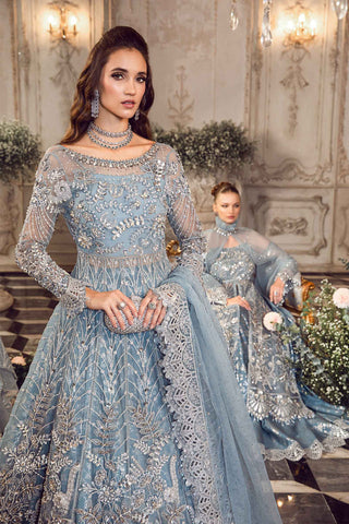 Maria b Unstitched Mbroidered | Ice Blue BD-2702 D2
