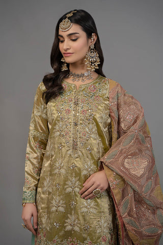 Suit Salmon and Leaf Green BDS-2503 D3