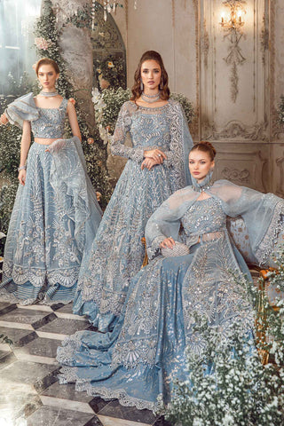 Maria b Unstitched Mbroidered | Ice Blue BD-2702 D2