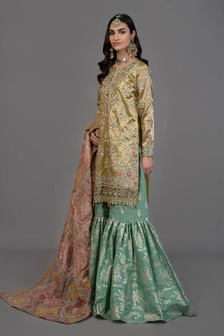 Suit Salmon and Leaf Green BDS-2503 D3