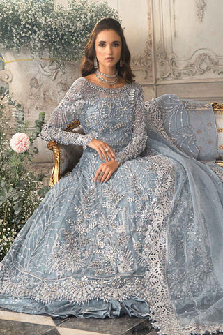 Maria b Unstitched Mbroidered | Ice Blue BD-2702 D2