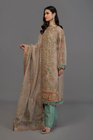 Suit Off White with Sea Green BDS-2507 D7
