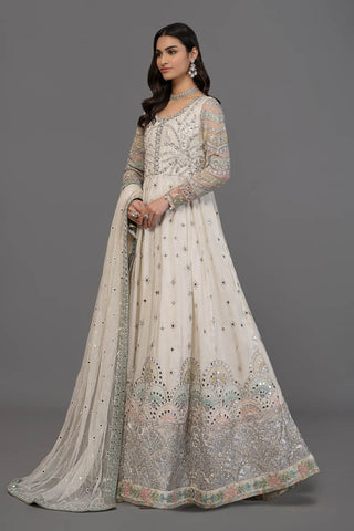 Suit Pearl White and Peach Silver BDS-2502 D2